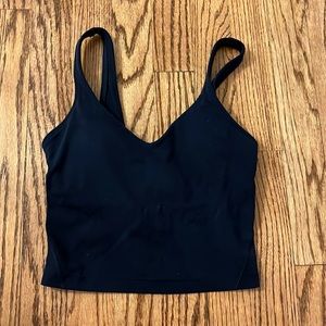Navy blue lululemon Align crop tank top